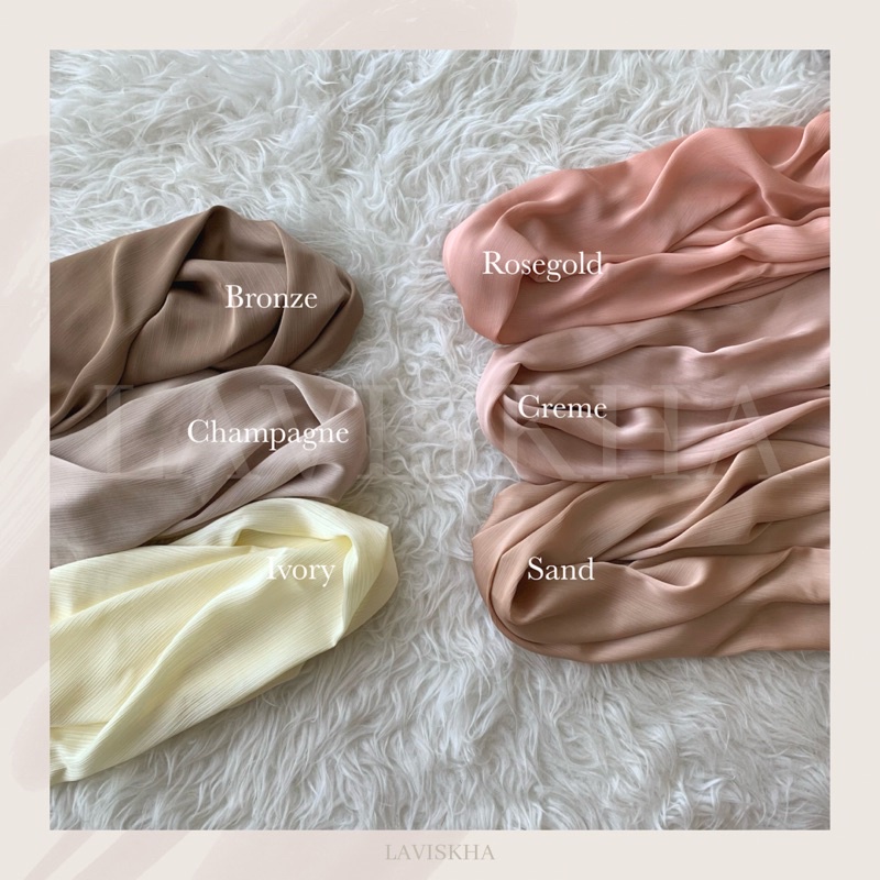 ORIGINAL MALAY Pashmina crinkle textured silk malay | hijab pleated malaysia km-5