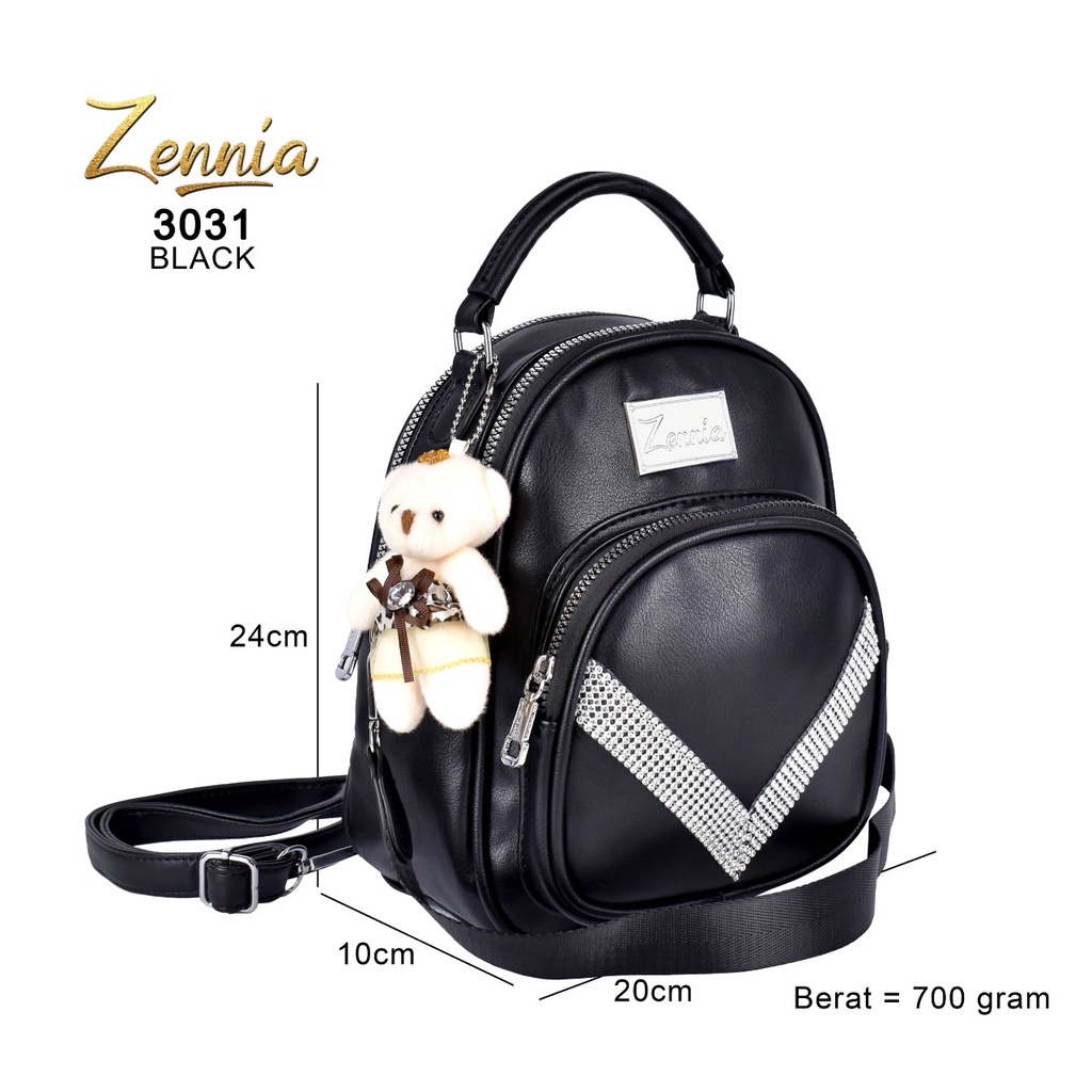 (TSI) Tas Selempang Wanita Zennia 3031 Tas Fashion Korea Selempang Wanita Import Elegant Outdoor Sling Bag Anak Remaja Perempuan Crossbody Travel Hp Kecil Trendy Fashion Cewek Casual Pesta Style