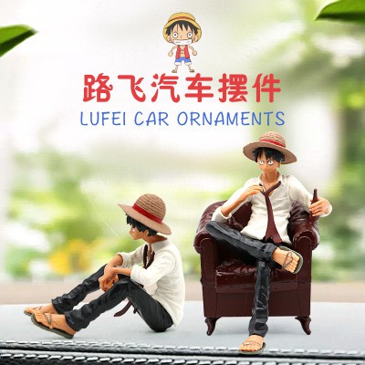 Apaffa Action Figure One Piece - Model Luffy Duduk Di Sofa / Sitting on Sofa Premium