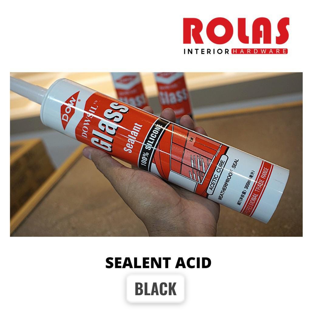 DOW SEALENT GLASS BLACK / LEM SEALENT ASAM / LEM KACA / SILENT ASAM