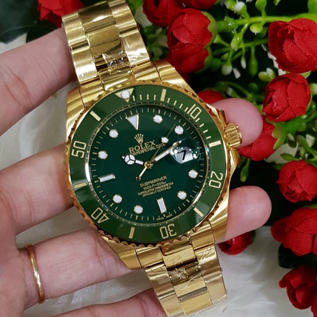 JAM TANGAN ROLEX SUBMARINER AUTOMATIC RANTAI GOLD