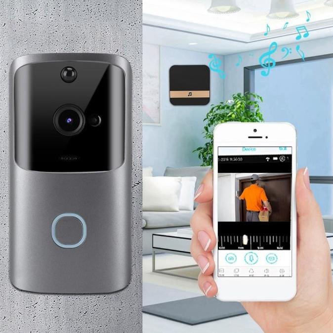 Jual Smart Wifi Doorbell / Bel Pintu Dengan Kamera - Suara 2 Arah ...