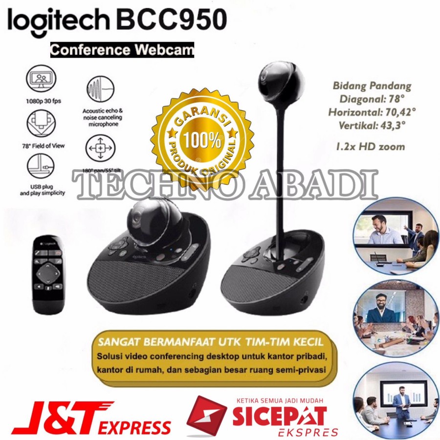 LOGITECH BCC950 CONFERENCE CAM WEBCAM CAMERA CONFRENCE BCC 950 OIGINAL
