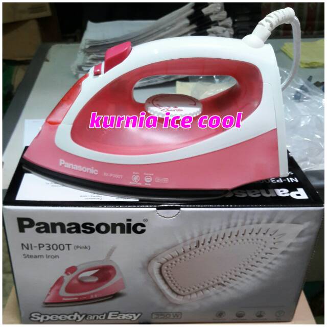 Panasonic NI-P300T Setrika Uap Biru, 256mm x 113mm x 136mm, 200ml Tanki Air