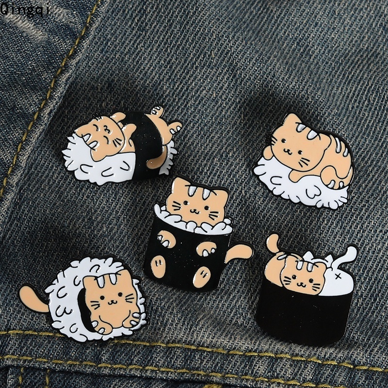 Bros Pin Enamel Bentuk Sushi Rice Ball Gaya Jepang Untuk Anak