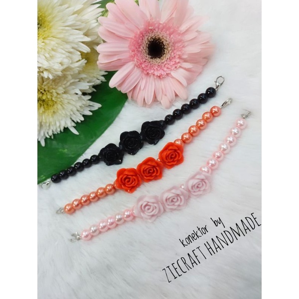 Konektor masker pengait masker handmade mutiara resin