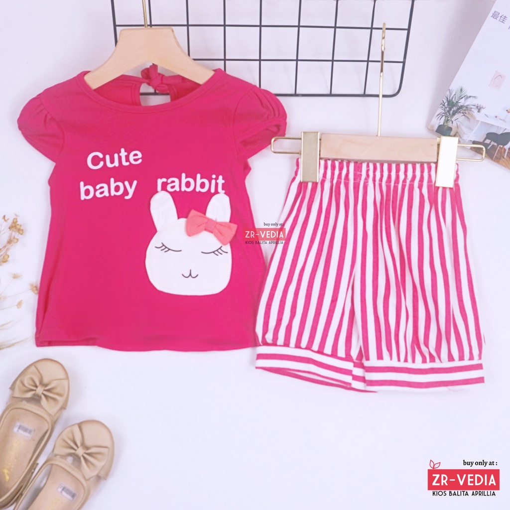 Setelan Starla uk 3-18 Bulan / EXPORT Quality Baju Bayi Anak Perempuan Kaos Lengan Celana Panjang