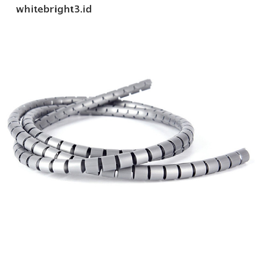 (whitebright3.id) Alat Penggulung Kabel Spiral Panjang 1m / 10 / 25mm Flexible Pelindung Kabel Fleksibel Bentuk Spiral Dapat Digunakan Kembali