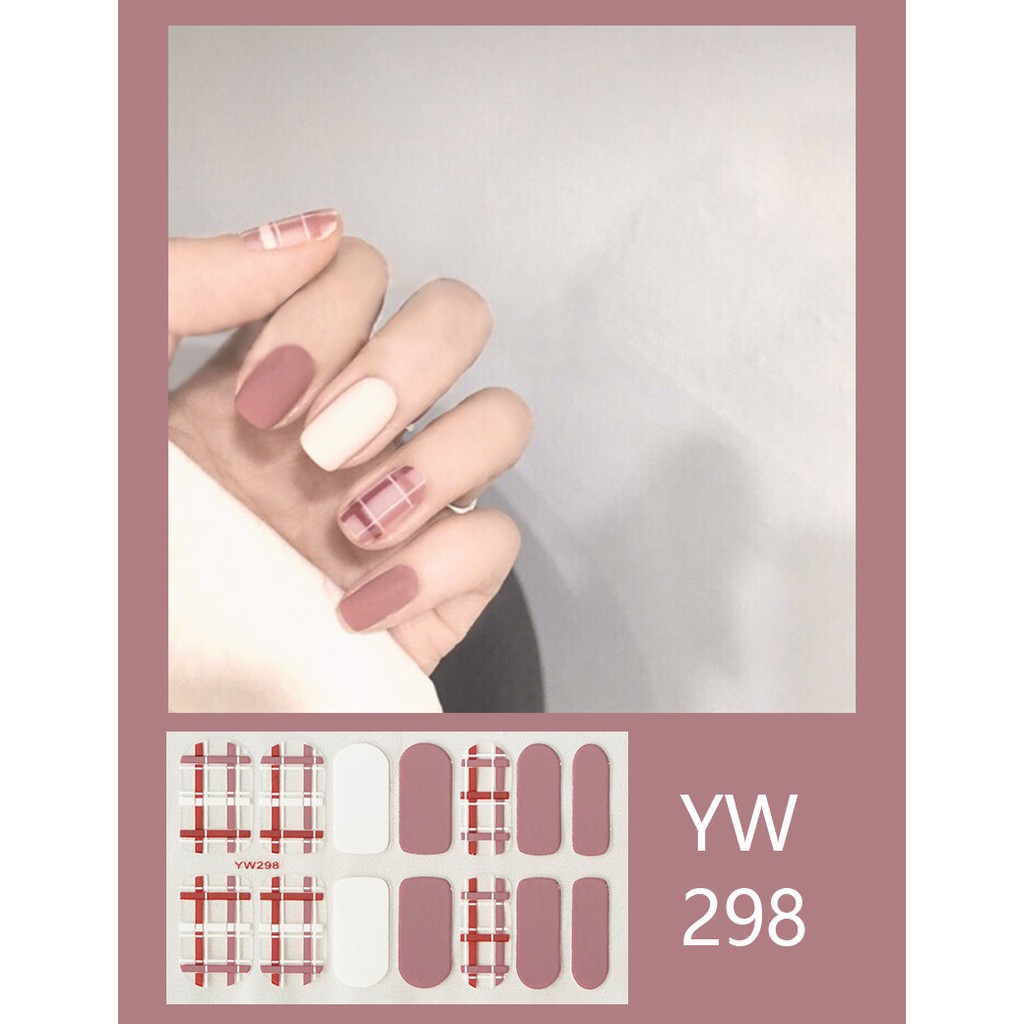 Stiker kuku Nail art Waterproof sticker Part 1 stiker (14 pcs) sticker Kuku nail art