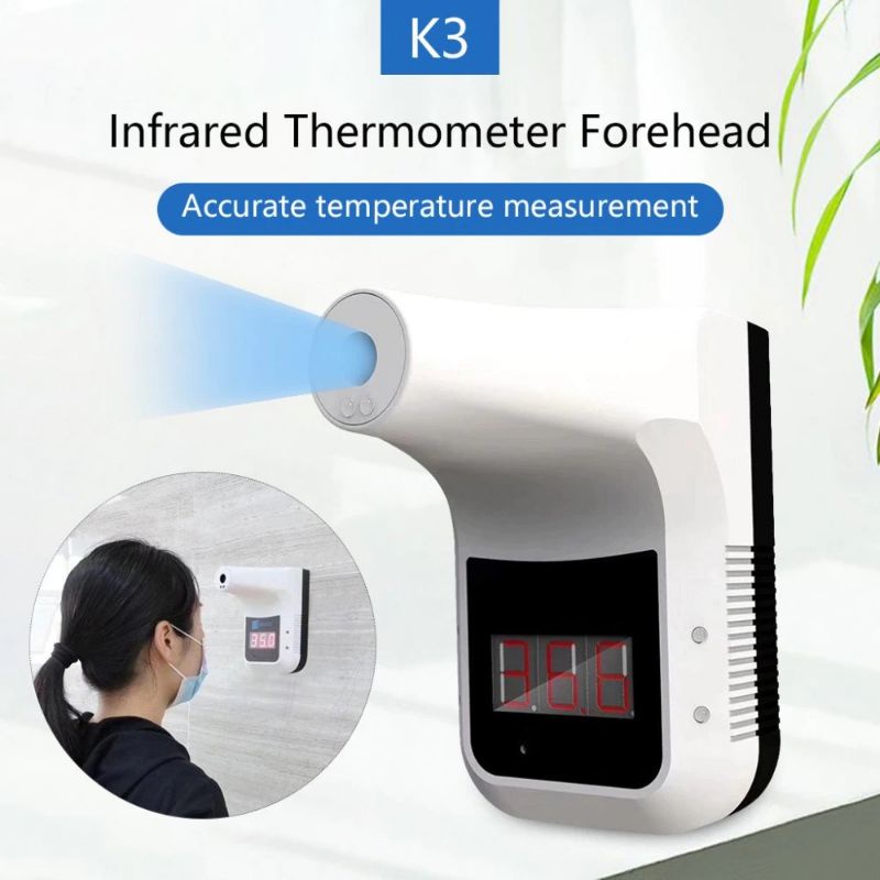 Thermometer Dinding Forehead Infrared Non Contact USB Charging