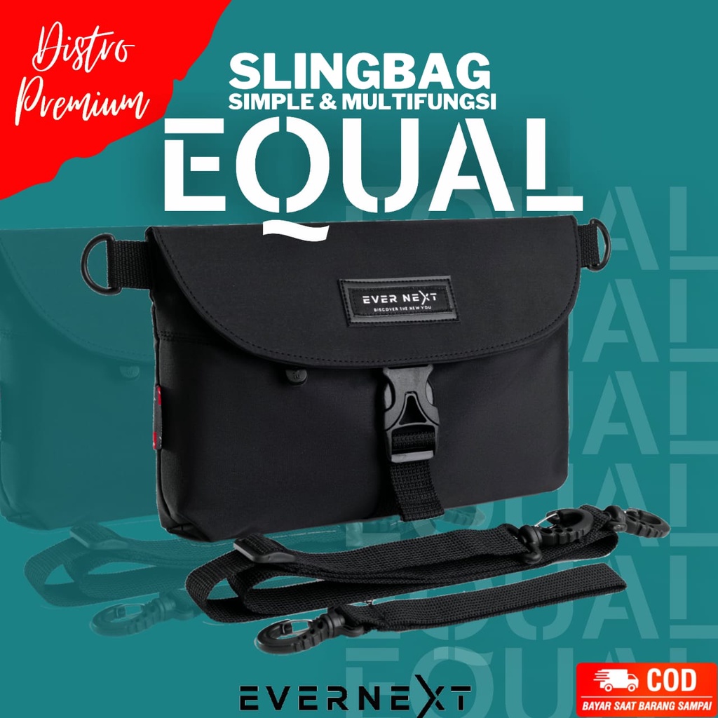 Slingbag Tas Selempang Pria wanita EQUAL unisex Tas Slempang murah terbaru Tas selempang polos hitam