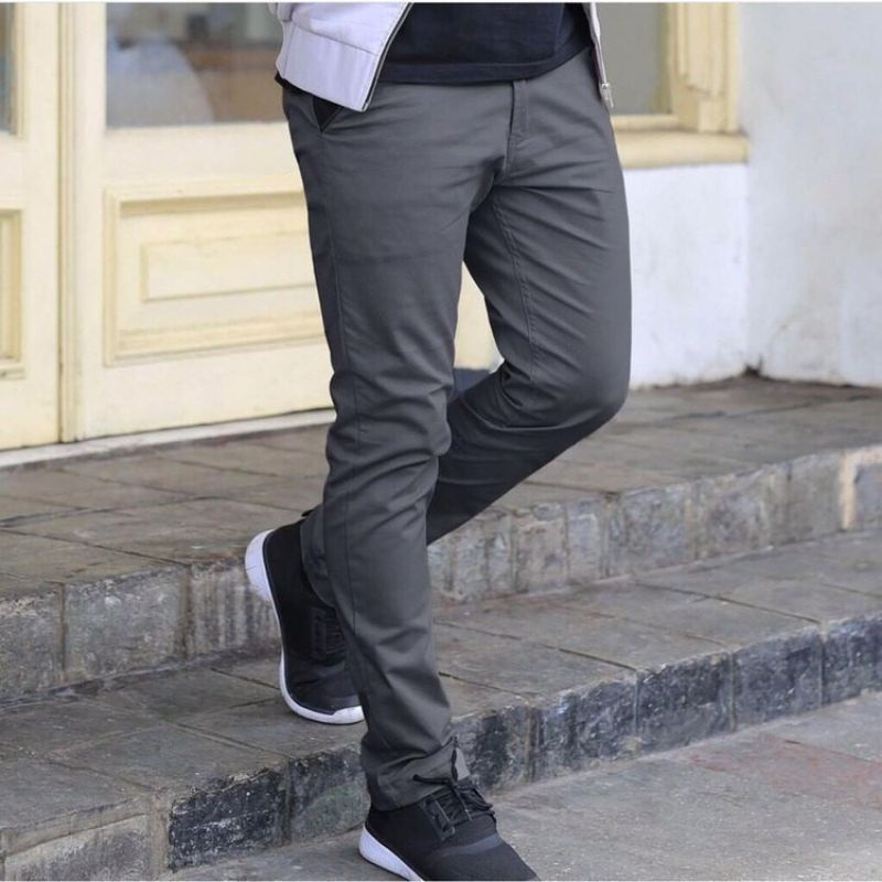 CELANA CHINO Panjang pria Slimfit KERJAHARIAN Santai Casual Formal