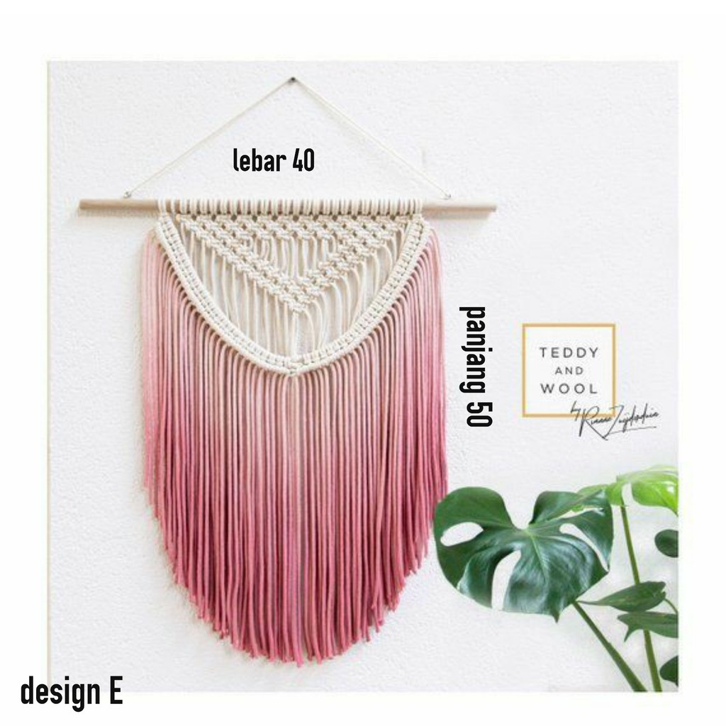 Hiasan dinding macrame makrame wall hanging tali rajut