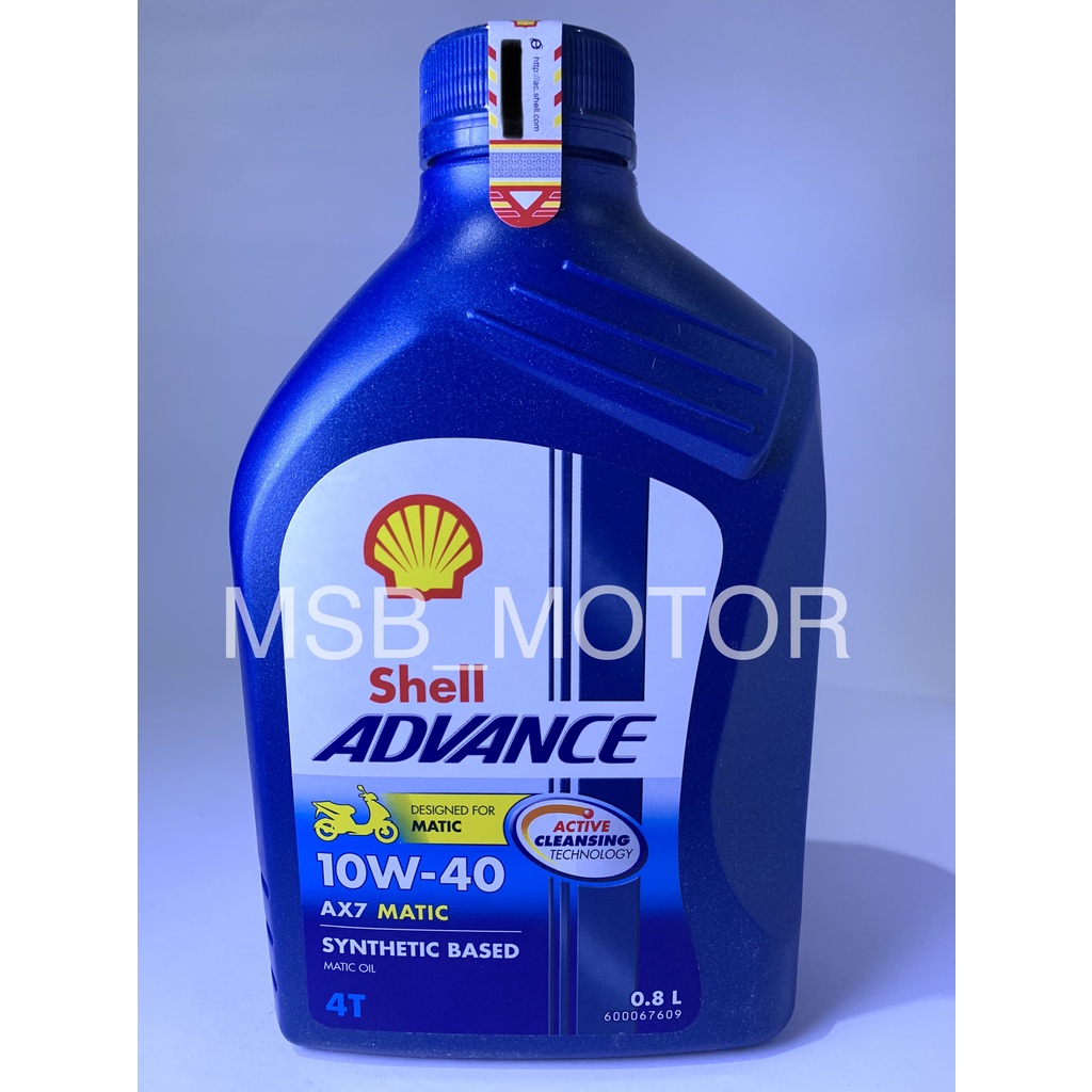 Oli Shell Advance AX7 Matic 10W/40 0,8 Liter ORIGINAL BEAT SCOOPY VARIO MIO SPORTY MIO J MIO M3 SOUL