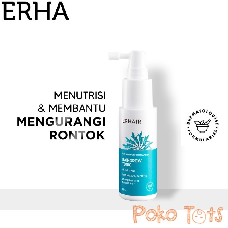ERHAIR DF Hairgrow Tonic With Keratin &amp; Biotin 60ml Tonic Rambut Anti Rontok ERHA