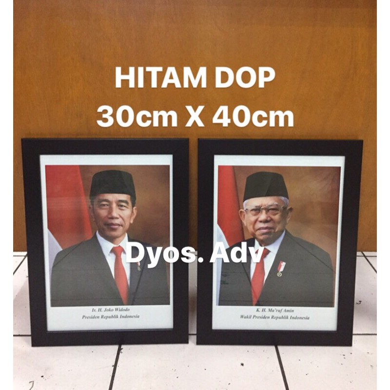 bingkai presiden wakil foto Frame hitam dop 30x40cm