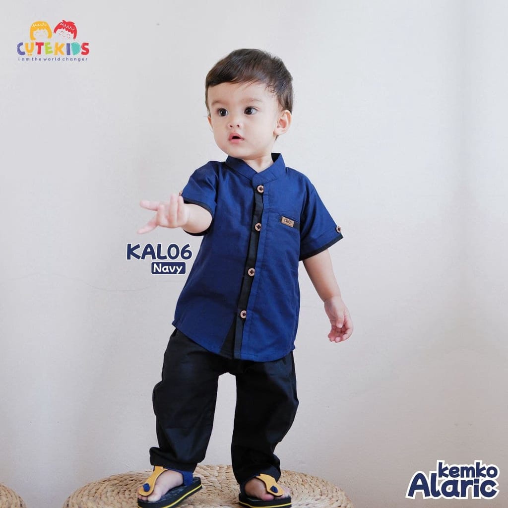 FREE ONGKIR!!! Setelan KEMKO Alaric Set Kemeja Koko Celana Anak Bayi 9 Bulan sampai 6 Tahun Original termurah dan terbaru