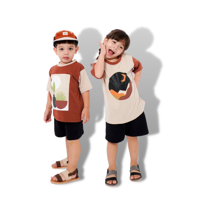 PANORAMIC TEE -  Promo 10.10 Anak Sablon Pemandangan Baju Bayi Premium Kids Cewek Cowok Laki Perempuan 1-6 Th
