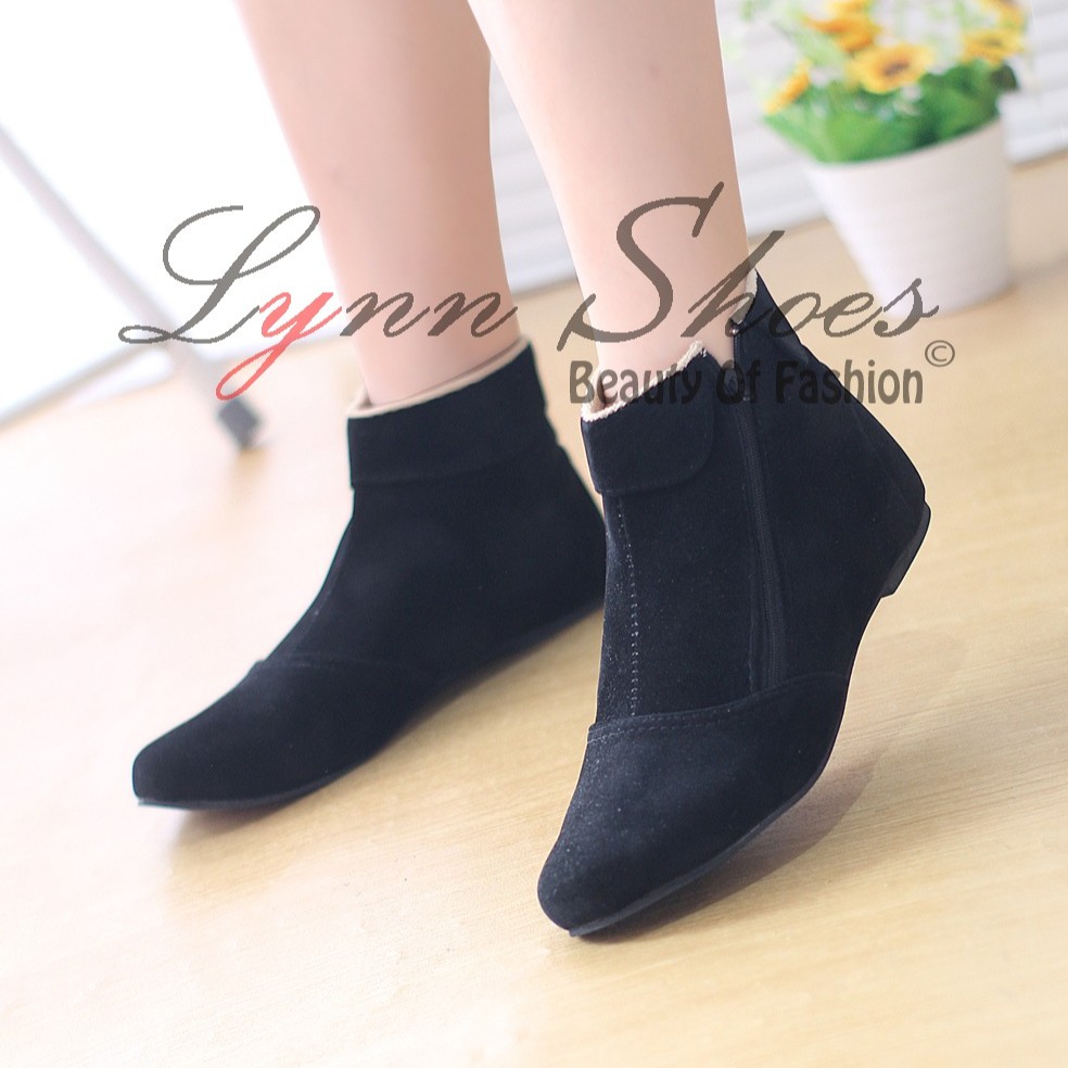 Lynn Boots Wanita BO5C - Coklat / Hitam