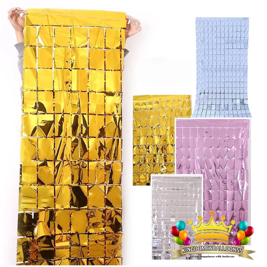 Tirai Foil Kotak / Tirai Foil Metalik