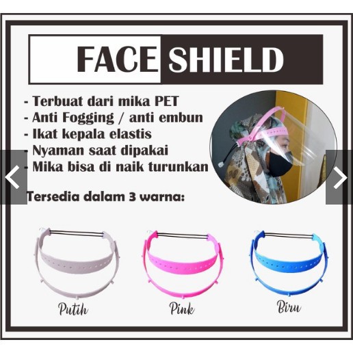 Face Shield Dewasa - Face Shield Anak - Pelindung Wajah APD