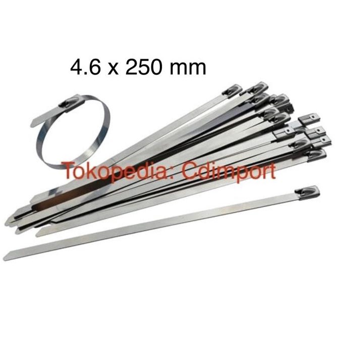 

Office & Stationery | Document Organizer | Stainless Cable Ties - Kabel Tis Stainless 4.6 X 250 Mm 25 Cm - 100Pcs | Best Seller