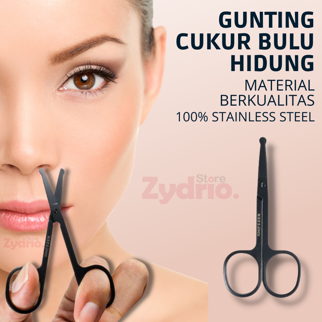 Gunting Cukur Bulu Hidung Sainless Steel / Alat Pembersih Pencukur
