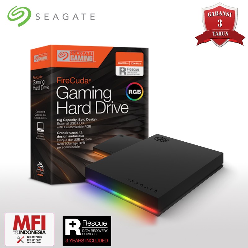 Seagate Harddisk Firecuda 1TB - Hardisk Eksternal HDD 1 TB USB 3.2