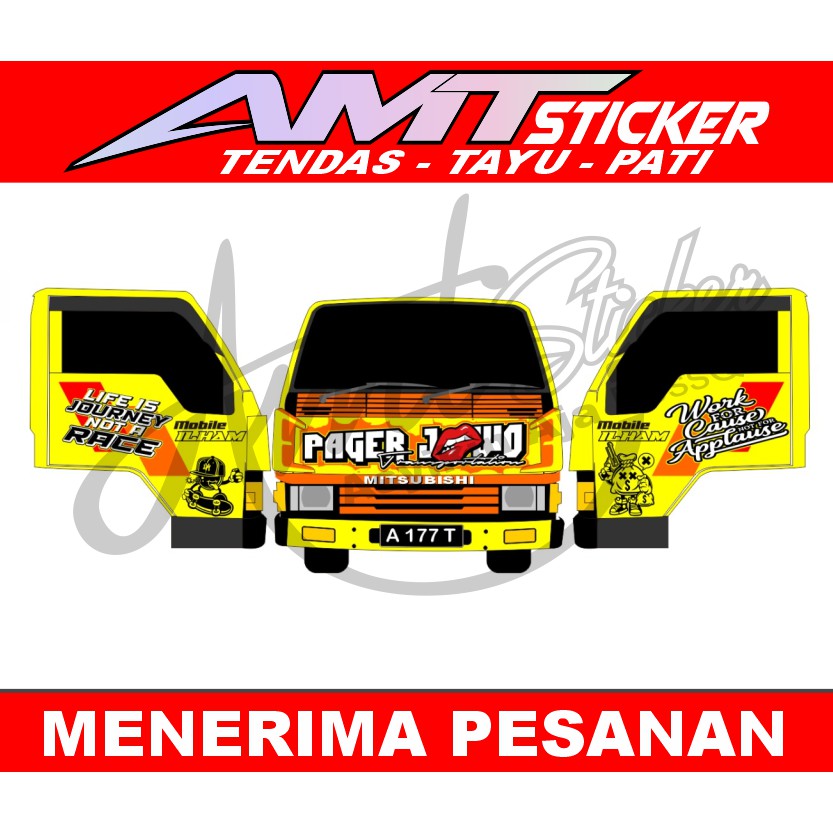 Stiker Cutting/Decal Ragasa Stiker Cabin Depan Truk Ragasa Stiker Pintu Samping Ragasa Stiker Tidak 