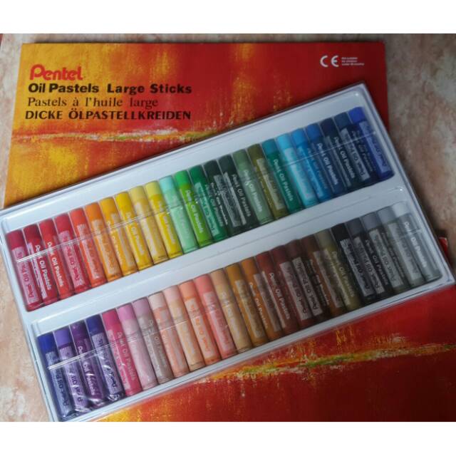 Jual Crayon Pentel Large Sticks 48w.. Crayon Pentel Stick besar isi 48W ...