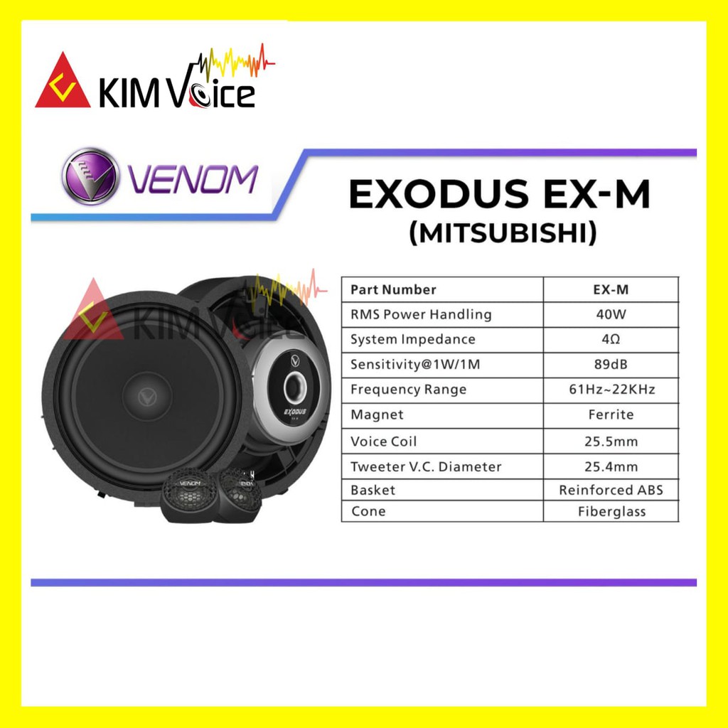Speaker Split venom EXODUS EX-M Mitsubishi