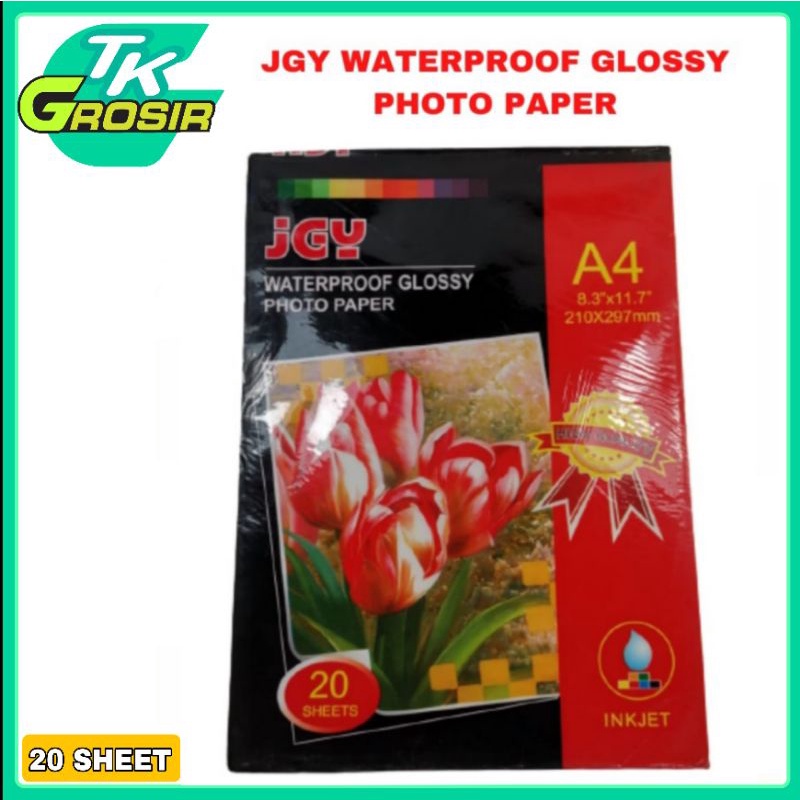 

jgy waterproof glossy photo paper/kertas a4