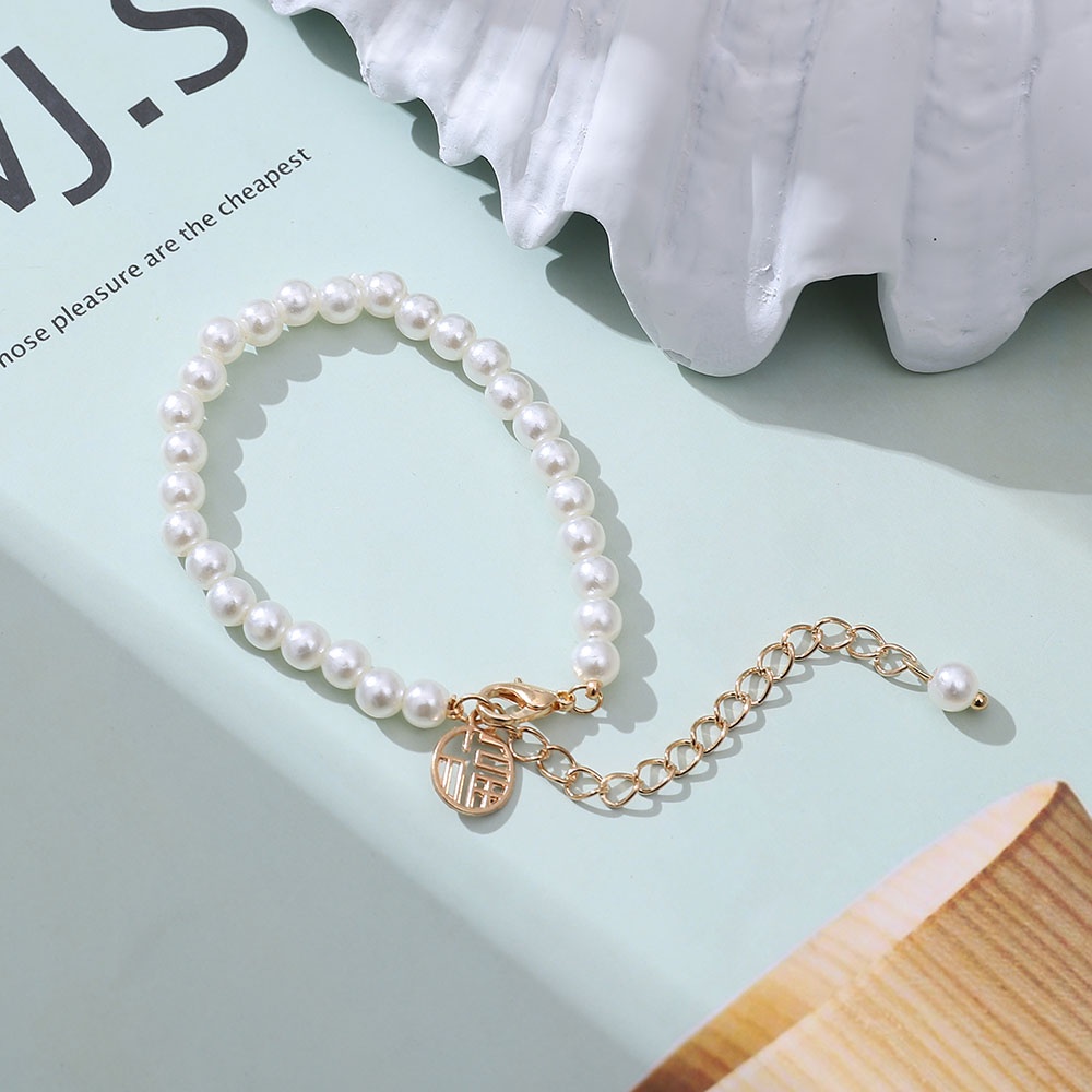 Gelang Mutiara Gaya retro Elegan Untuk Wanita