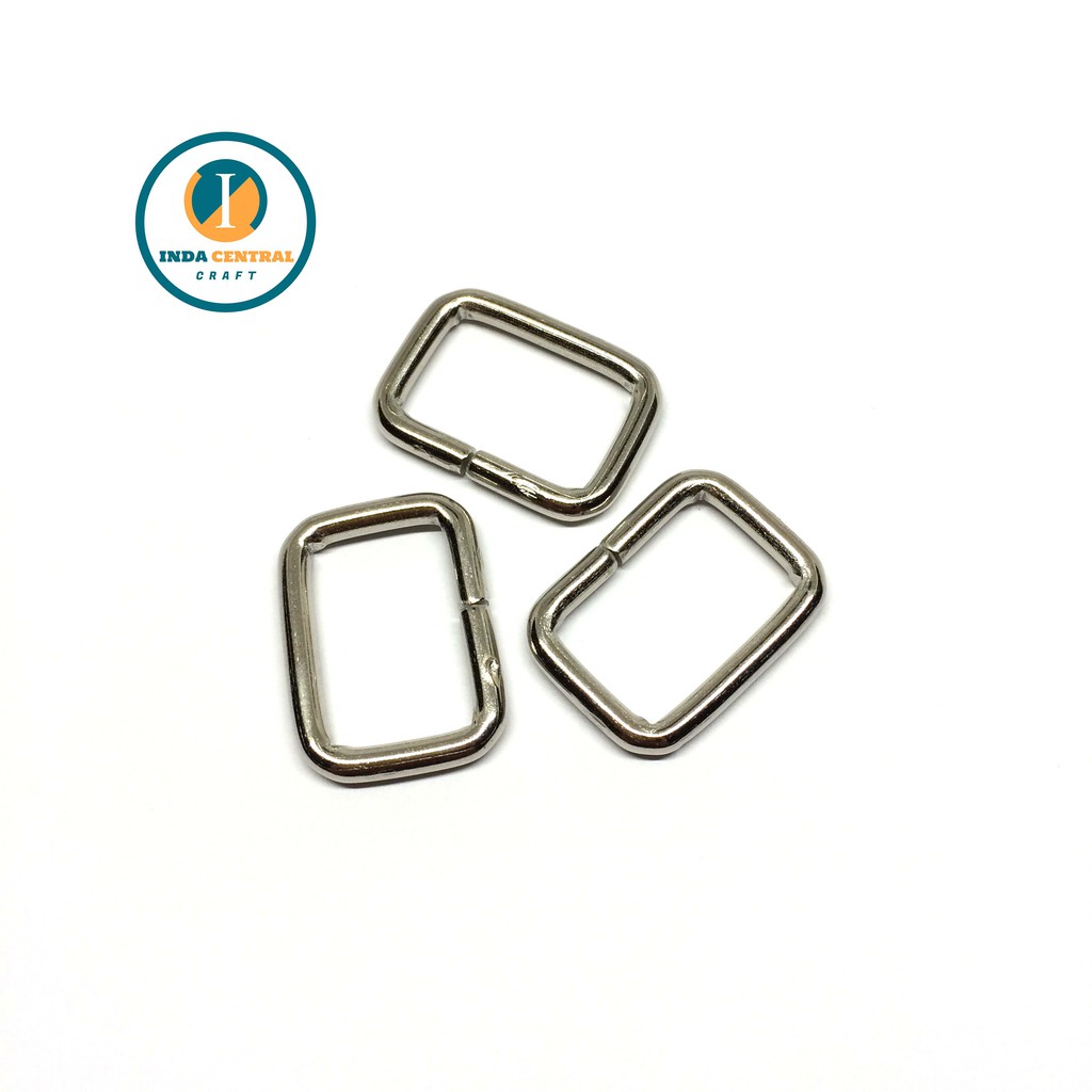 RING KOTAK GESPER TAS BESI 1.5 CM NIKEL