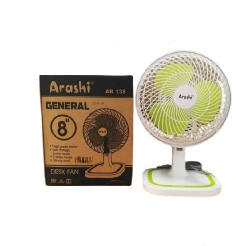 Kipas Angin Duduk / Desk Fan Arashi General 8&quot; AR-138