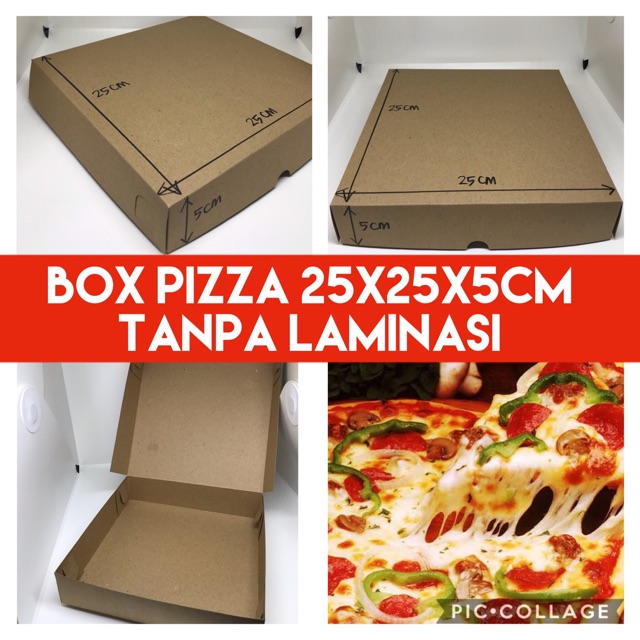 Box Pizza 25x25x5cm B 20 (Tanpa Laminasi)