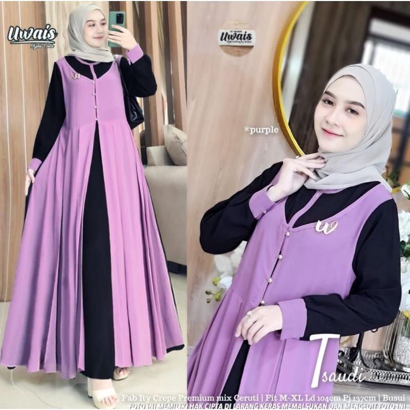 GAMIS SET ROMPI/GAMIS ITYCREPE KEKINIAN/UKURAN JUMBO/COD