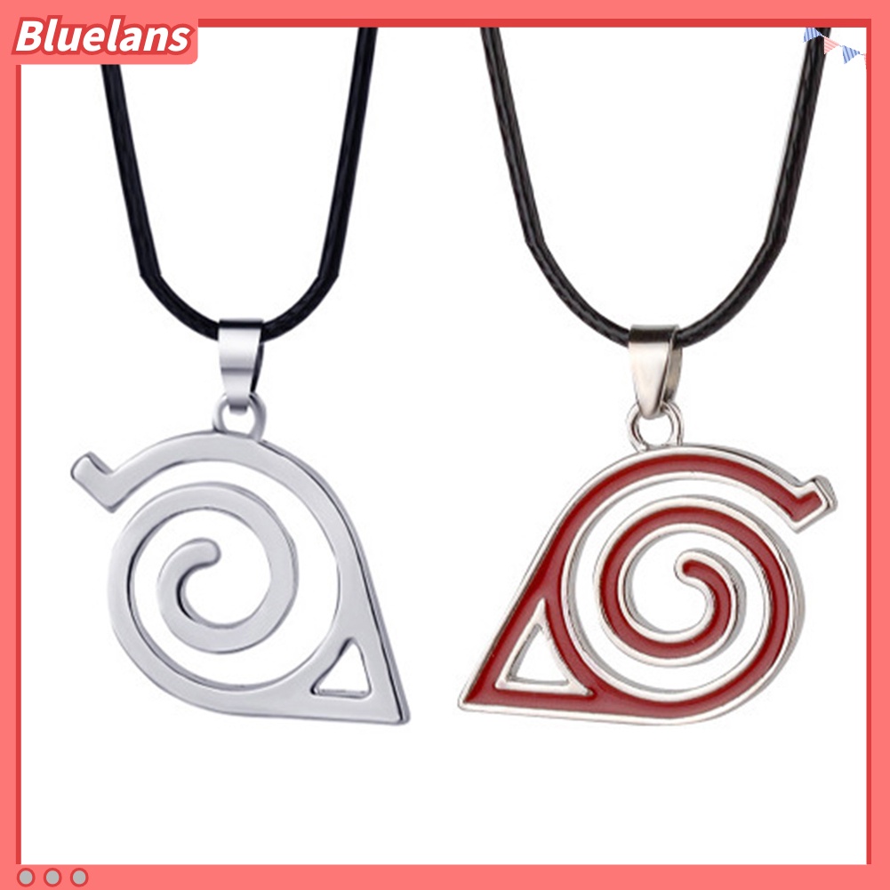 Bluelans Unique Unisex Metal Anime Naruto Logo Pendant Necklace Cosplay Hokage Accessory