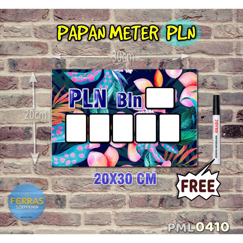 

Ferras Papan Meter Listrik PLN PAM motif Unik - Tropical 10