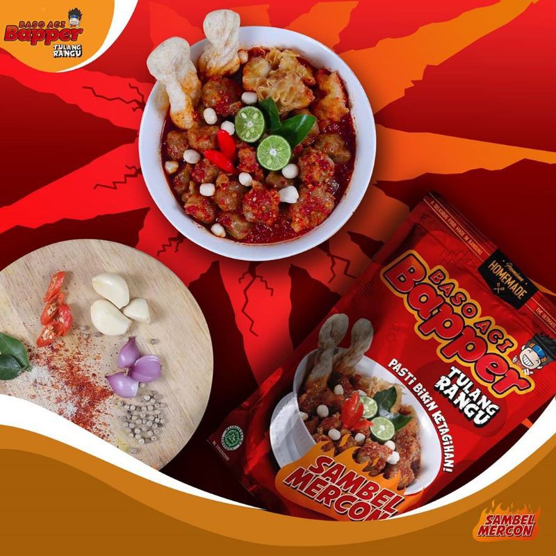 

Paket 10 baso aci bapper tulang rangu sambel mercon