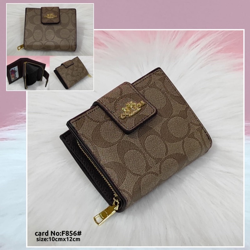 Dompet kartu wanita Coach import premium dompet wanita mini dompet koin dompet lipat wanita