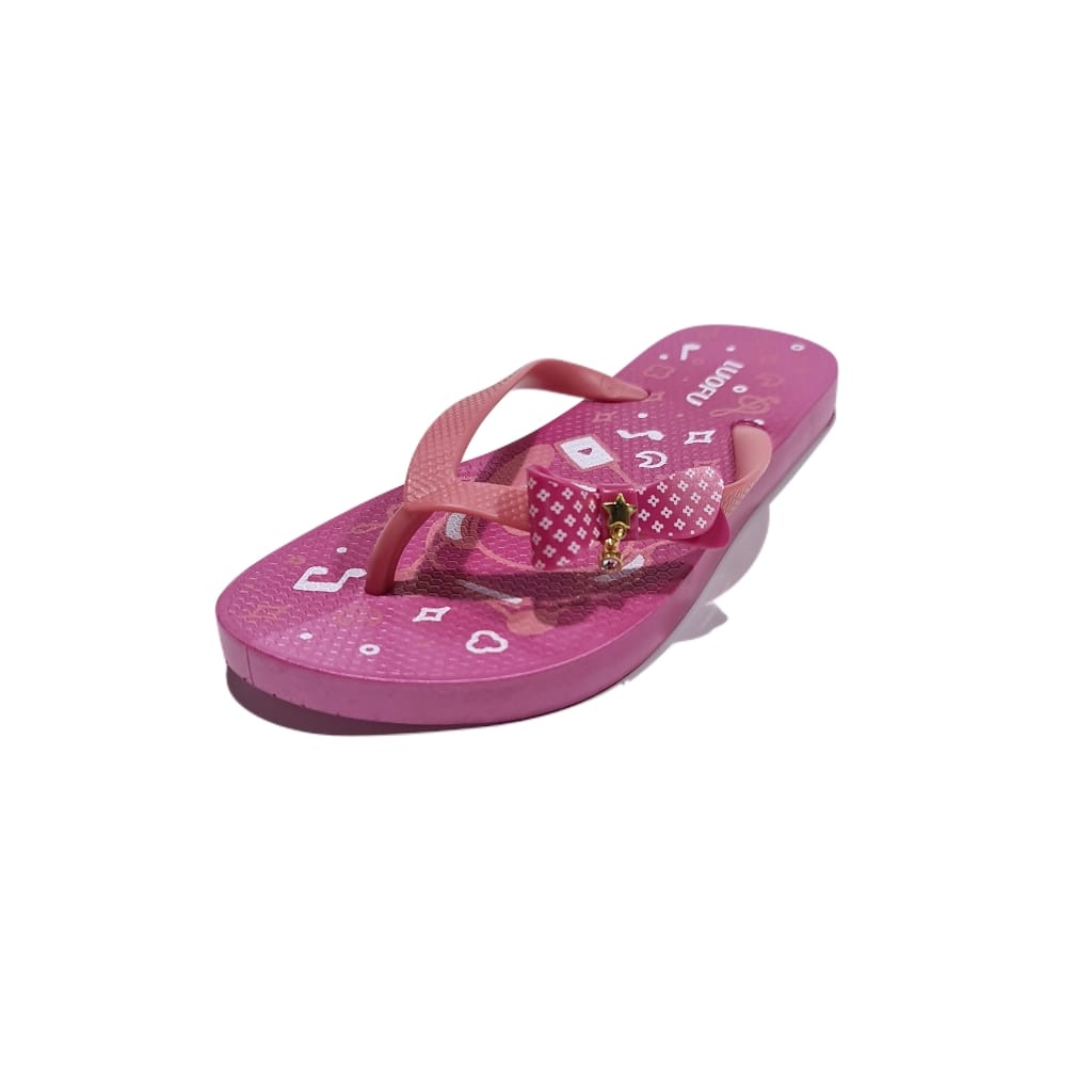 LUOFU ORIGINAL jelly sandal karet empuk murah anak cewek sendal jepit import F1159B155