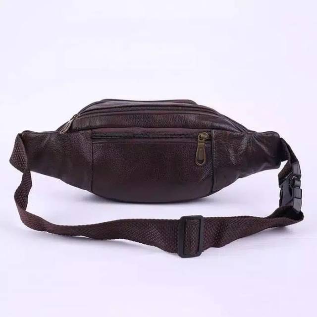 Tas pinggang waist bag kulit asli impor ✅✅