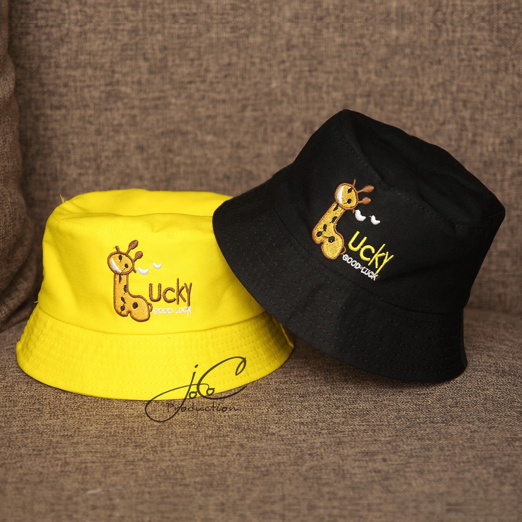 Topi Bucket Anak Bordir Good Lucky Ada Tali / Bucket Anak Bordir Laki Laki Dan Perempuan