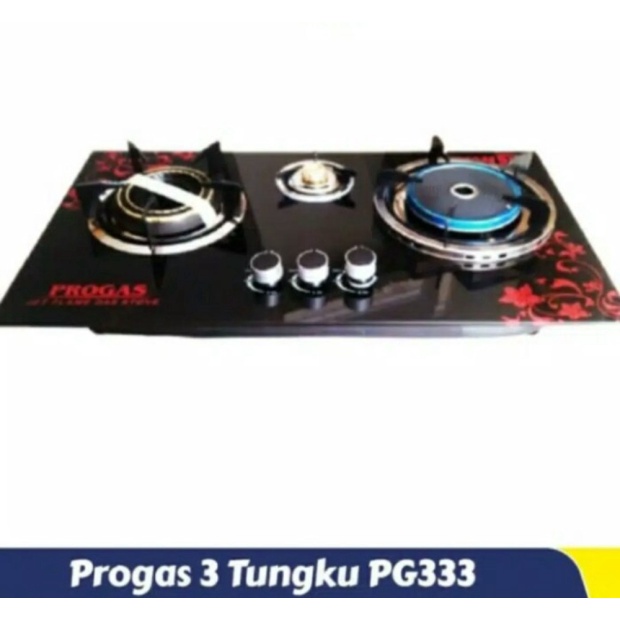 Promo PROGAS Kompor Gas Kaca Tanam 3 Tungku Limited