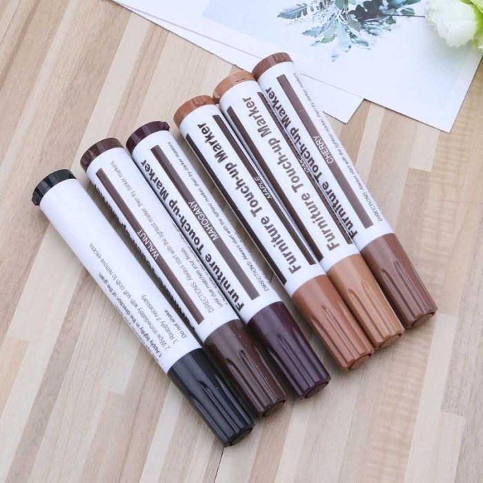 

Berkualitas Jfactory Spidol Pewarna Kayu Wood Repair Sticks Marker 6Pcs Set Bergaransi