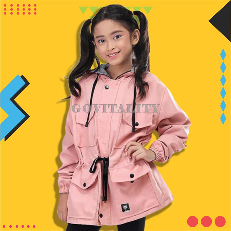 VU15 Jaket Anak Perempuan Import Coat Mantel Baju Hangat Cewek 2 Sd 6 Tahun Ok L77C2 Sale Murah Red
