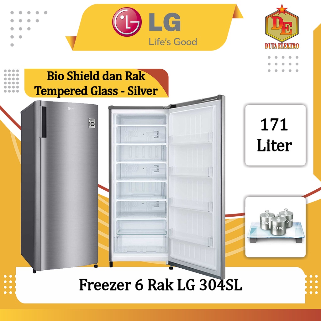 Freezer LG GN 304 SL 6 Rak Kulkas Es Batu