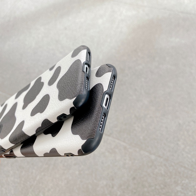 Cow Pattern Soft Case OPPO A31 A9 A5 A33 A53 2020 A7 A5S A12 A11K A91 Reno 3 5 A3S Realme C1 X XT F9 Pro A83 A57 A39 F1S A52 A92 K3 K5 Black And White Casing Xiaomi Redmi Note 8 Pro 9