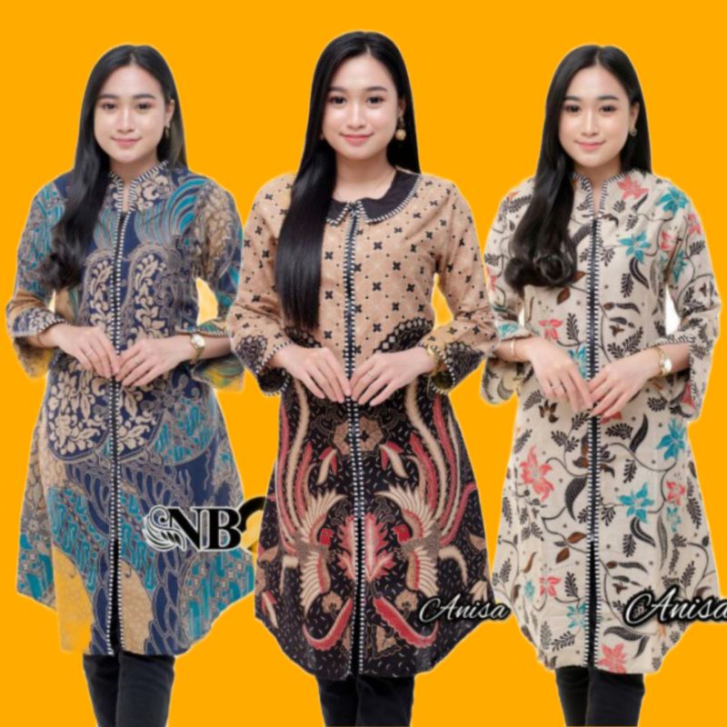 [COD] - Tunik Kantor New Seragam Emha Batik Modern Atasan Tunik Kantor Size M L XL XXL Terlaris EMHA